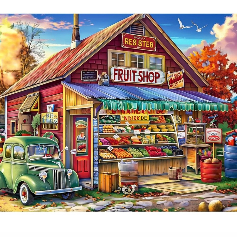 Fruit Stand 500 piece jigsaw puzzle - used